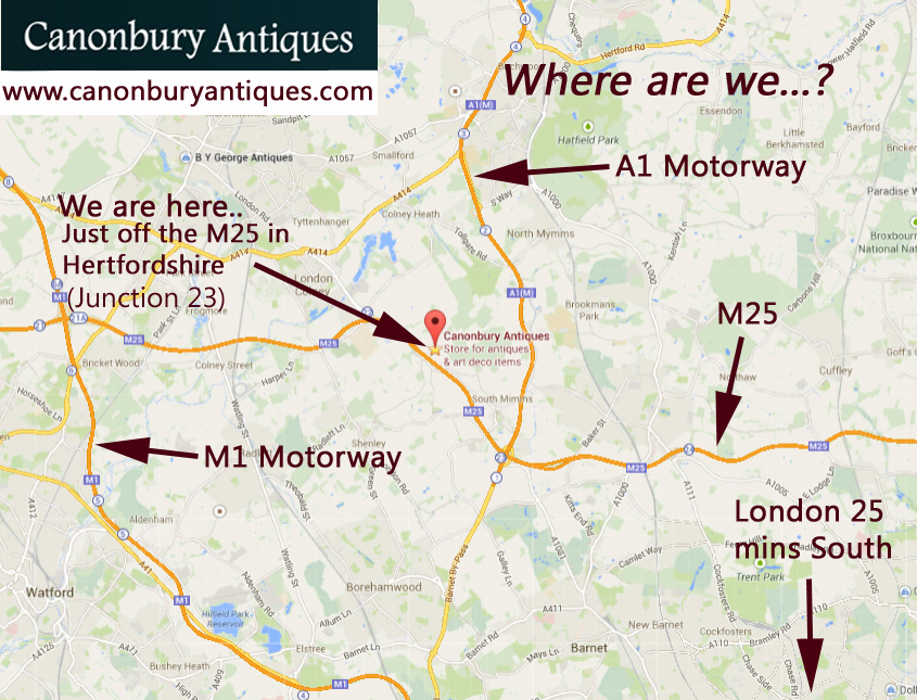 Canonbury Antiques where is our North London antiques showroom?