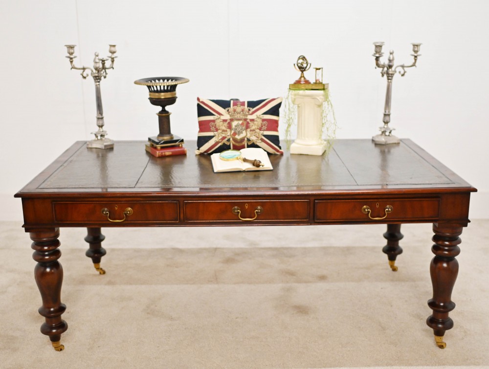 Victorian Partners Desk Writing Table Mahogany 1880