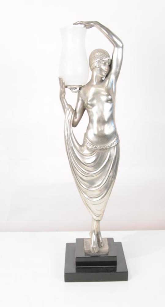 Lovely Odalisque figurine in the form of a lamp