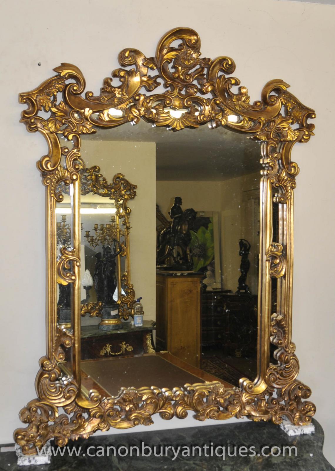 French Rococo Louis XV Gilt Pier Mirror Mantle Mirrors  eBay