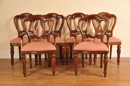 6 Victorian Dining Chairs Admiralty Mahogany