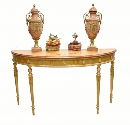 Adams Console Table Satinwood Painted Top