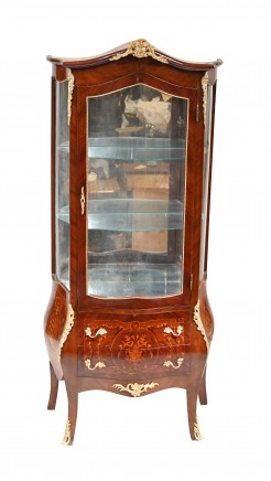 French Display Cabinet - Empire Glass Fronted Bijouterie