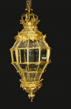 French Gilt Lantern Louis XIV Versailles Lamp Light
