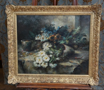 French Impressionist Still Life Floral Oil Painting