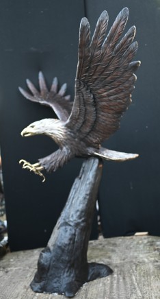 Giant Bronze American Eagle Statue Bald Bird