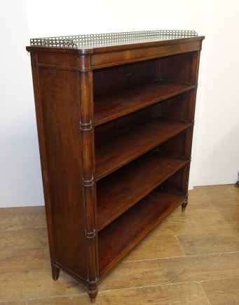 Regency Revival Open Front Bookcase Bamboo