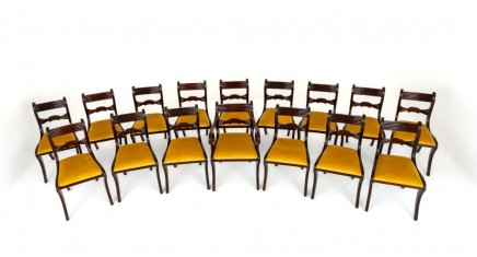 Set 16 Victorian Dining Chairs Mahogany 1880