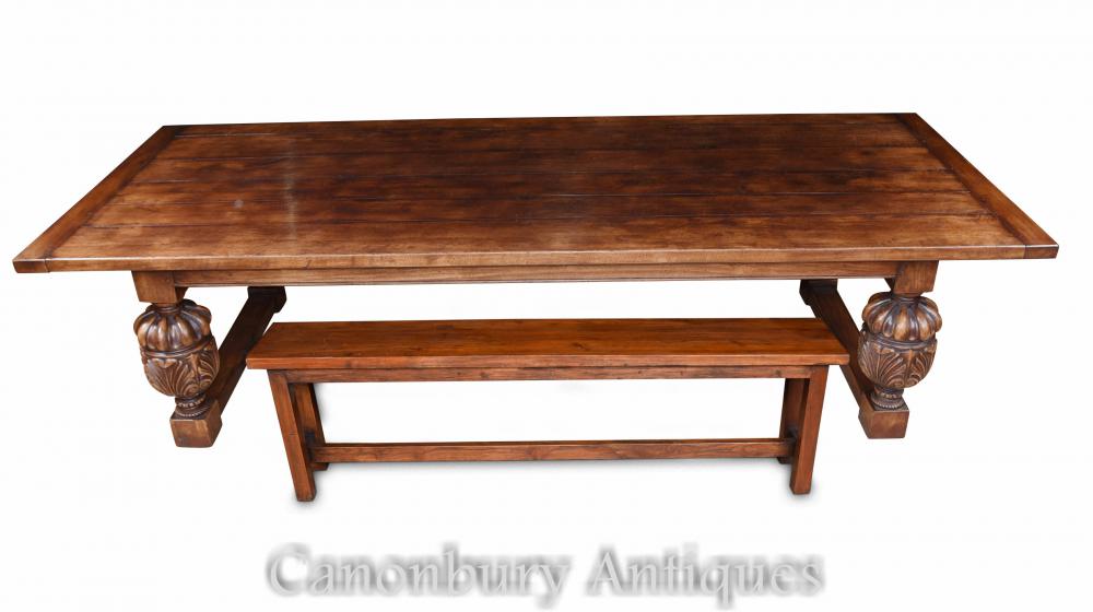 Large refectory table classic farmhouse furniture