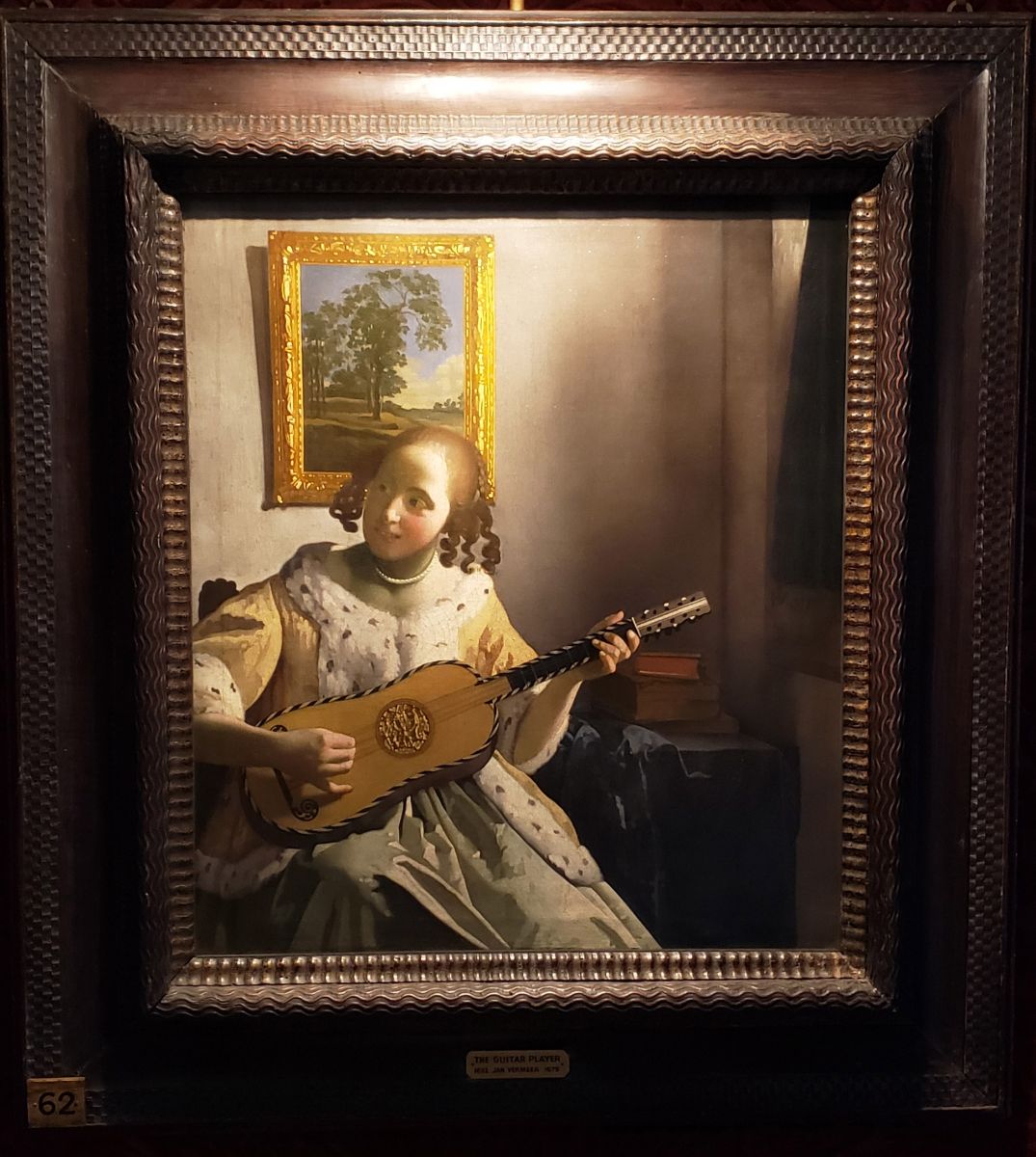 The Guitar Player by Vermeer on display at Kenwood House