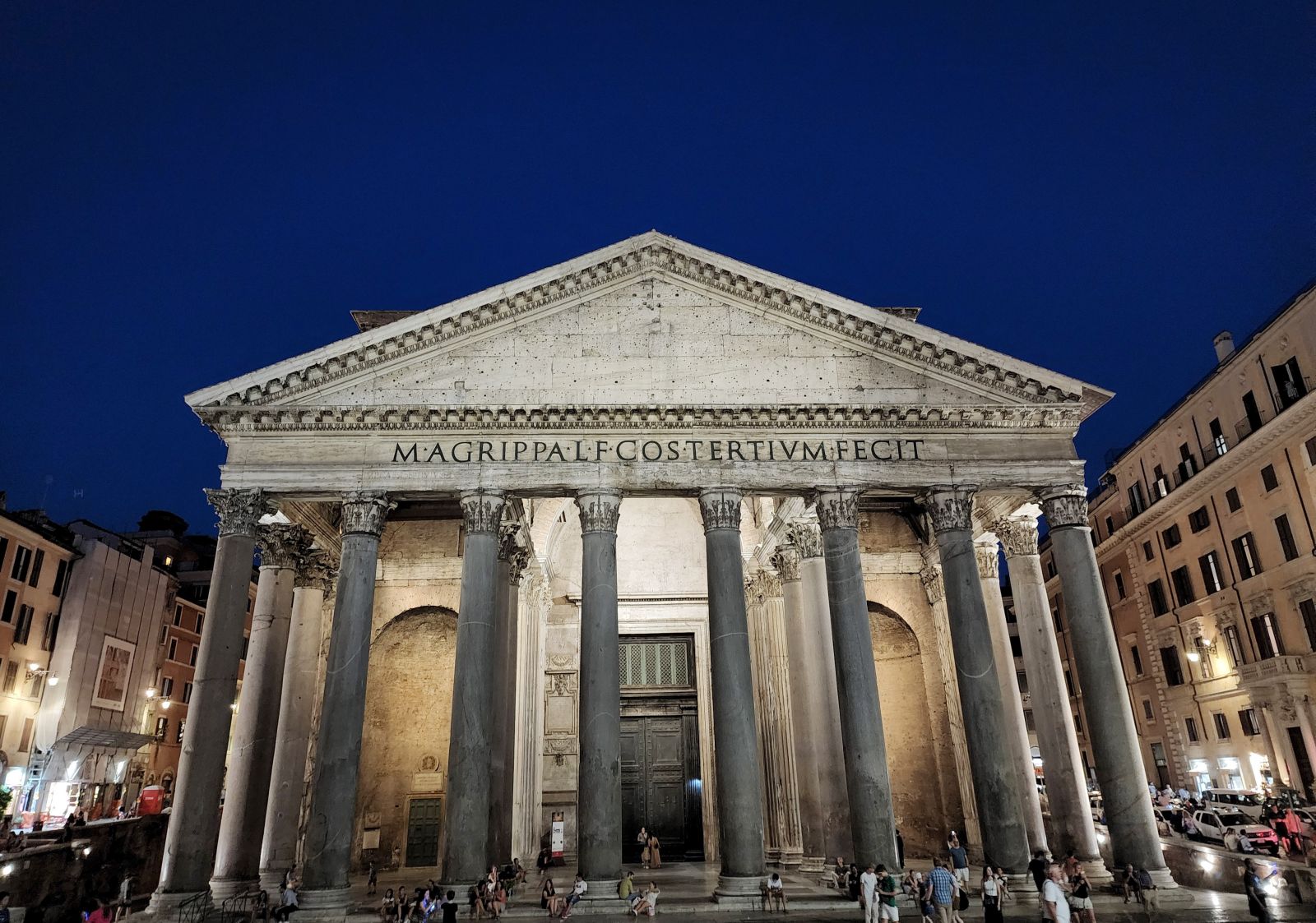 The Pantheon at night - Rome wasn t built in a day....