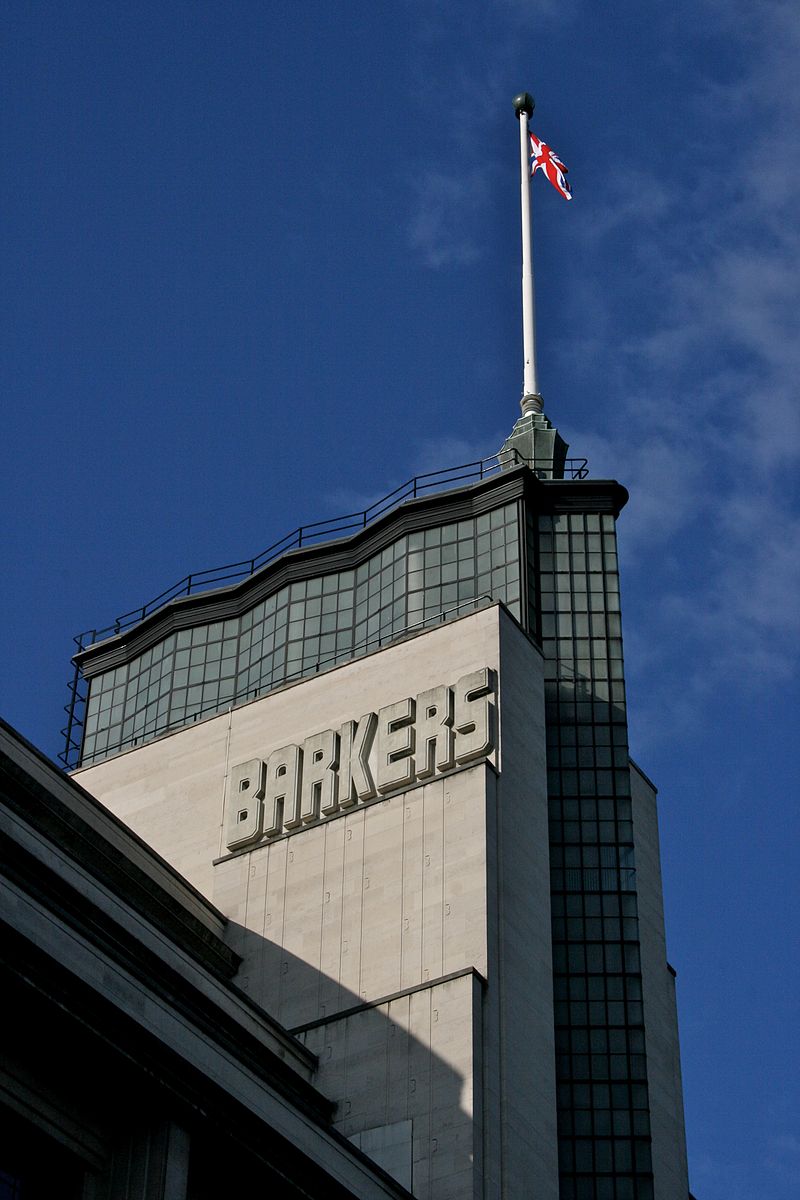 Also the site of Barkers Department store, the height of deco architecture