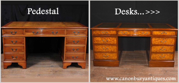 The classic pedestal desk - also sometimes referred to as a knee hole desk