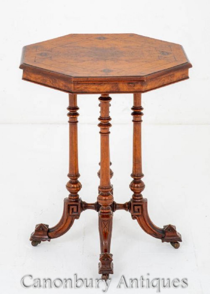 Antique Side Table - Walnut Occasional 1870