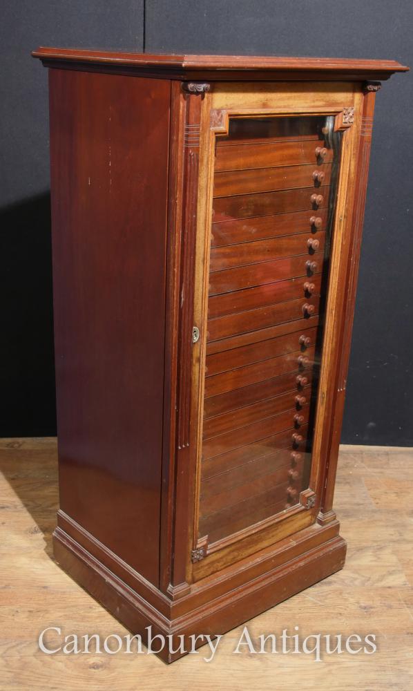 Antique Victorian Walnut Specimen Cabinet Chest Interiors Salvage