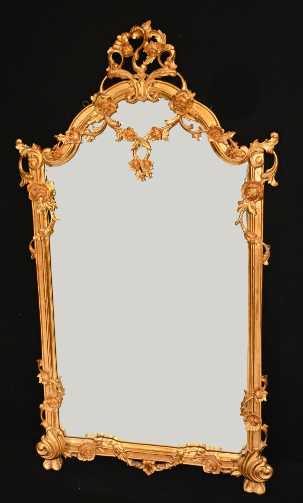 Art Nouveau Gilt Mirror French Glass Pier Mirrors