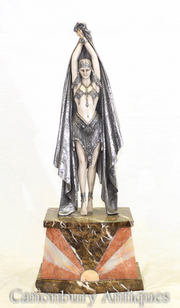 Art Deco Statue Antinea Egyptian Dancer by Chiparus