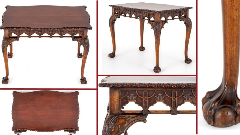 Chippendale Side Table Mahogany Occasional Tables 1870
