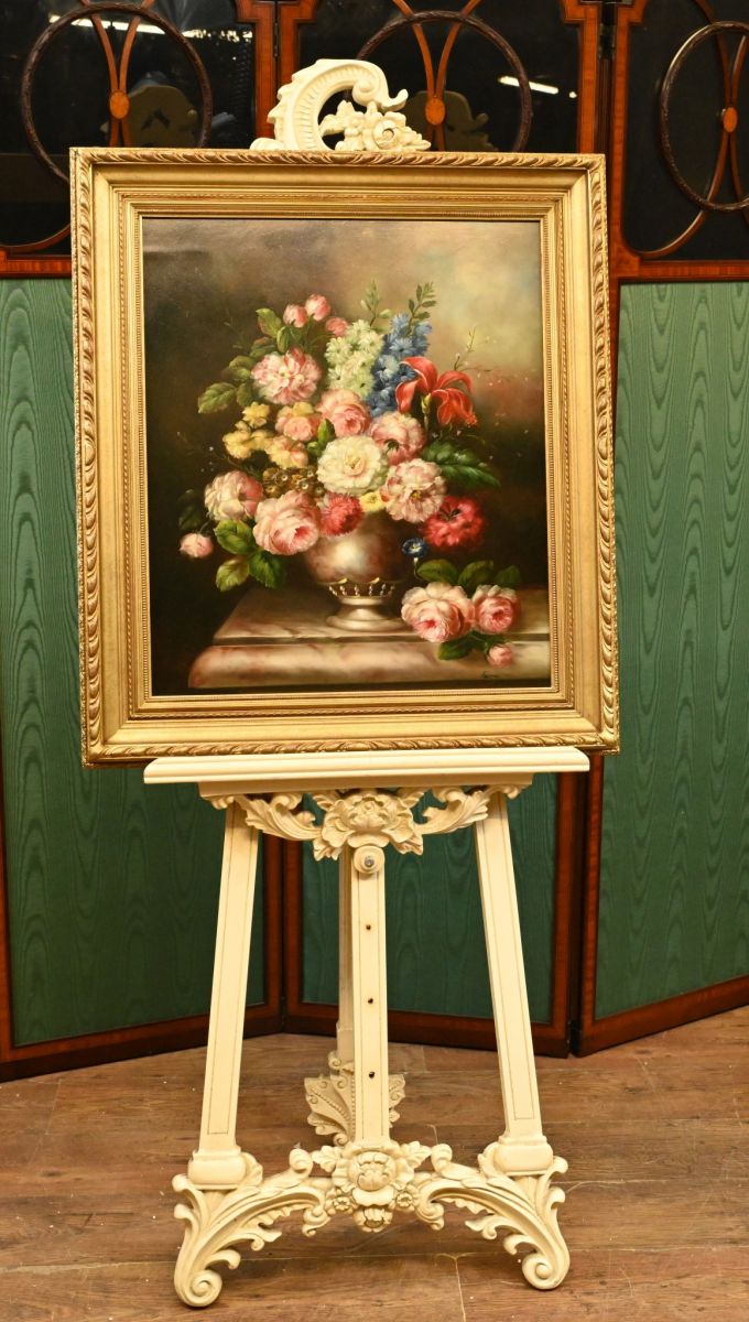 Classical Regency Still Life Oil Painting Floral Spray