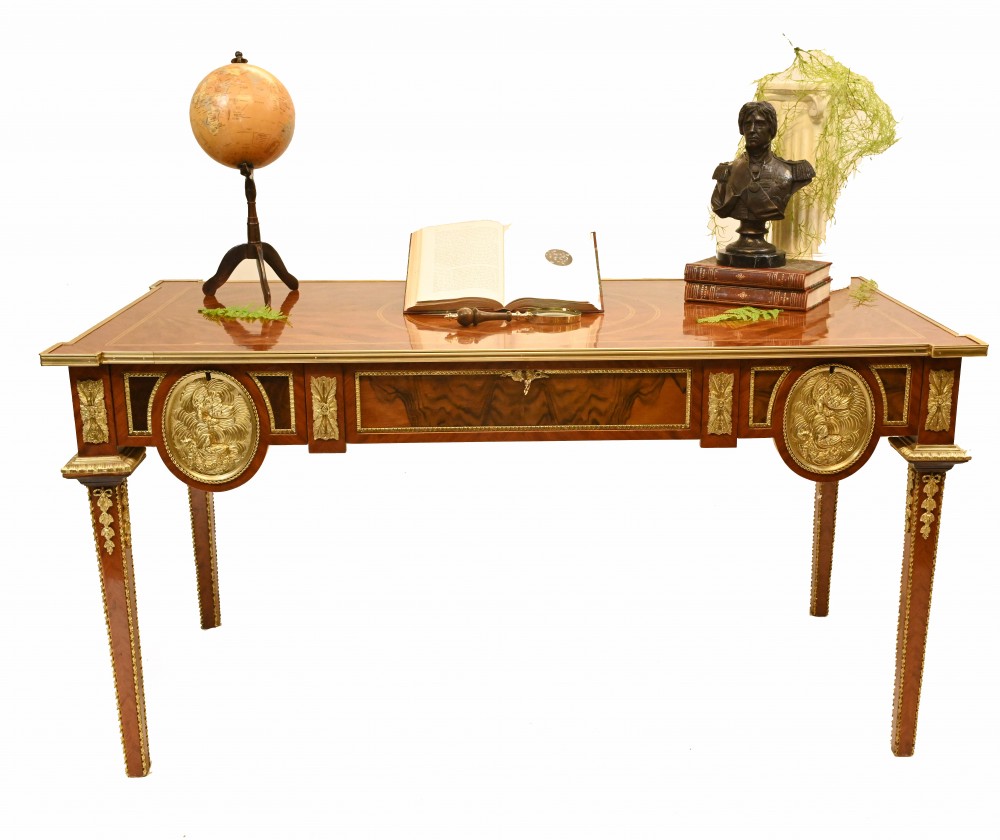 French Empire Desk Writing Table Bureau Plat Kingwood