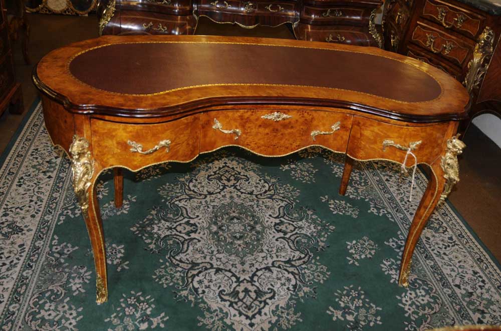 French Empire Kidney Bean Desk Writing Table
