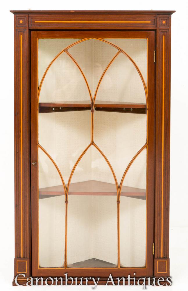 Georgian Corner Cabinet - Hanging Cabinets Inlay