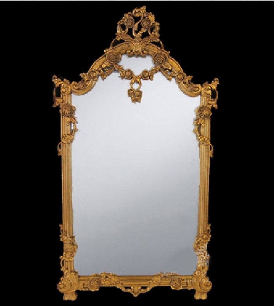 Gilt Pier Mirror - George II Floral Gilded Frame Glass