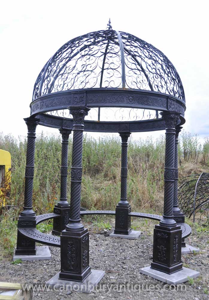 Large Victorian cast iron gazebo