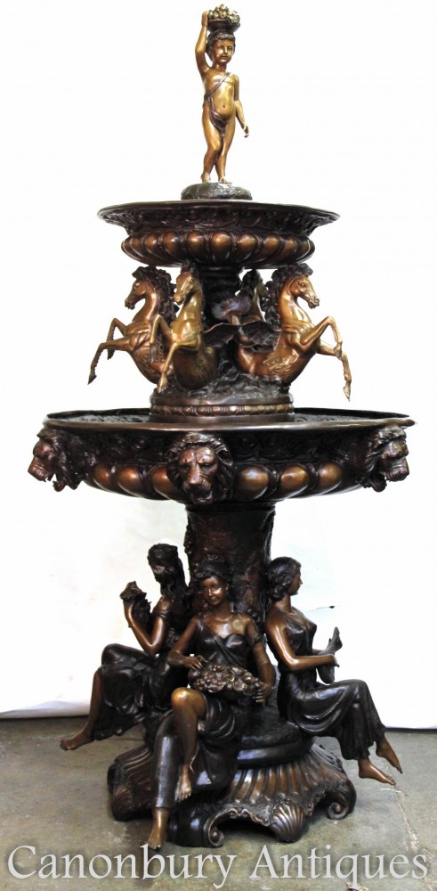 Large bronze fountains