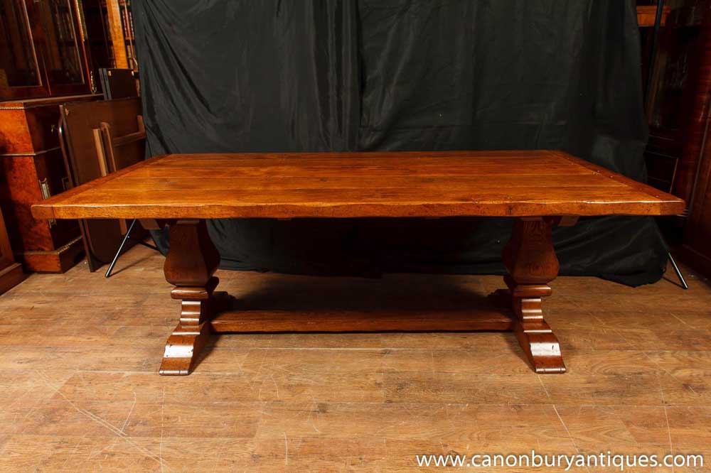 More of a trestle table look to this charming oak refectory table