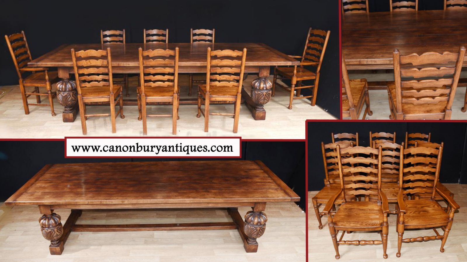 Set ladderbacks around a large oak refectory table