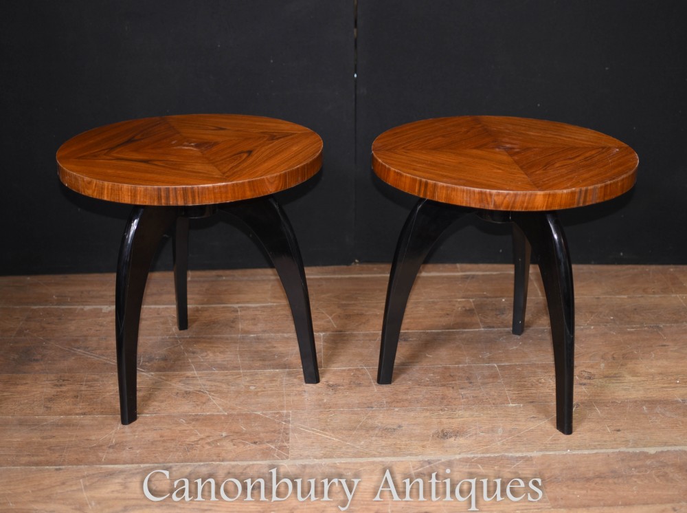 Pair Mid Century Modern Side Tables - Deco Cocktail Table