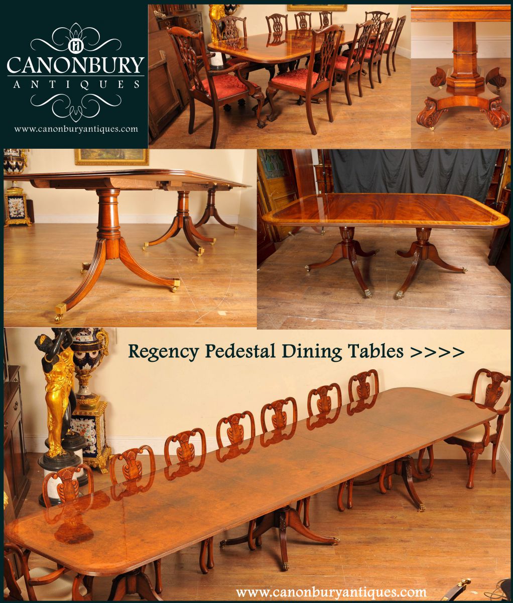 Some gorgeous shots of our range of Regency pedestal dining tables