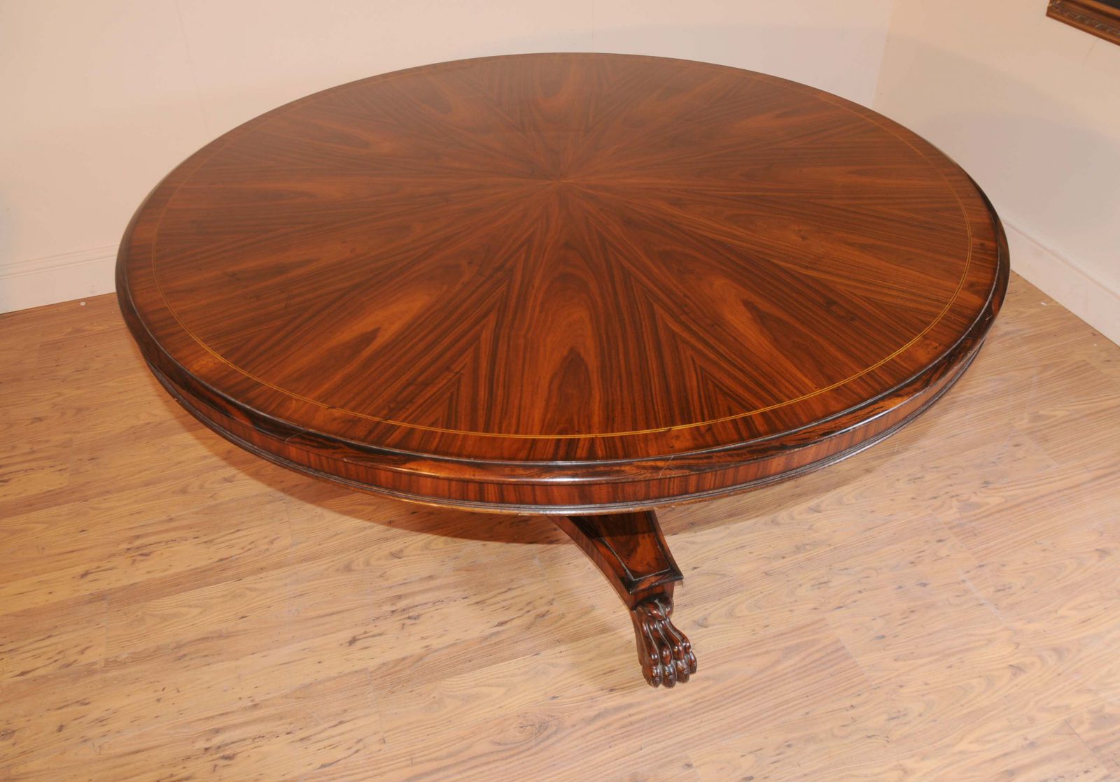 Round Victorian dining table