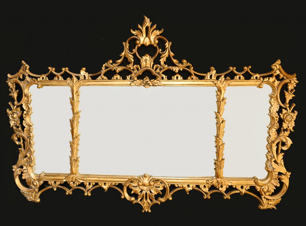 Rococo Giltwood Mantle Mirror Chippendale