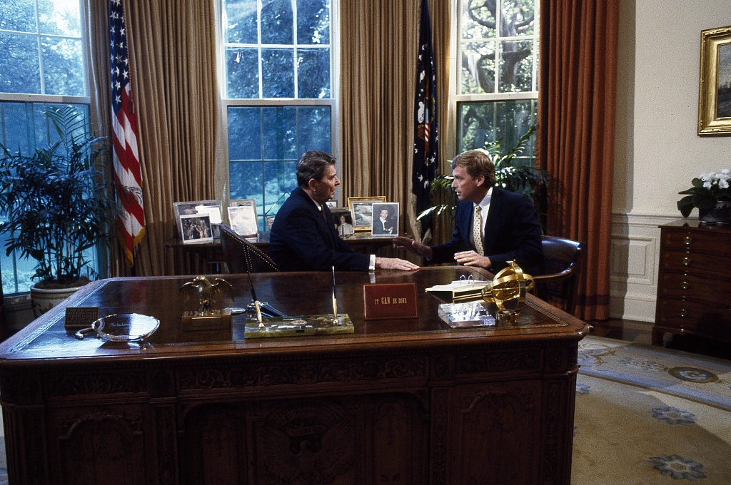 President Reagan at his Resolute Desk