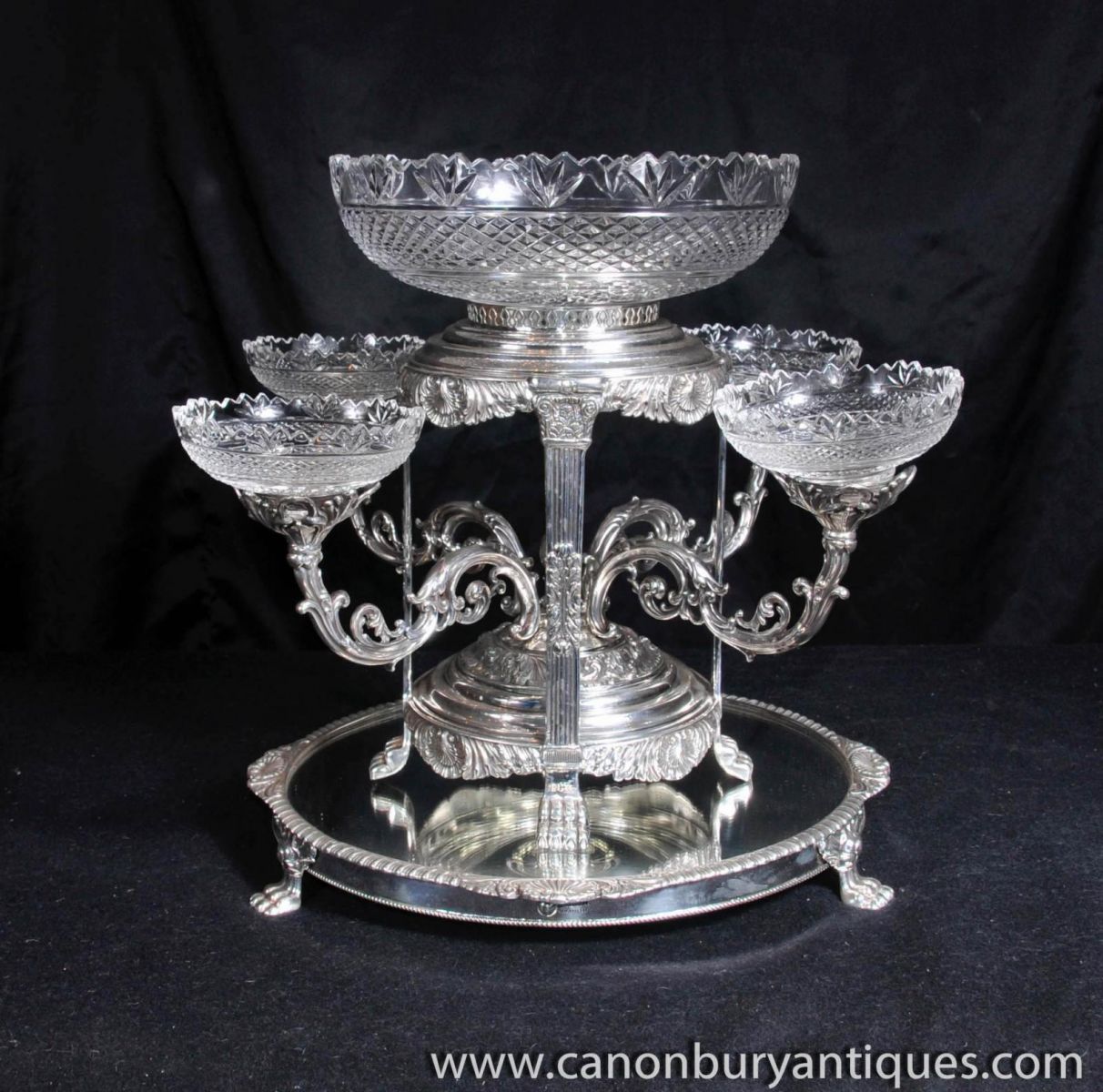 Sheffield silver plate epergne