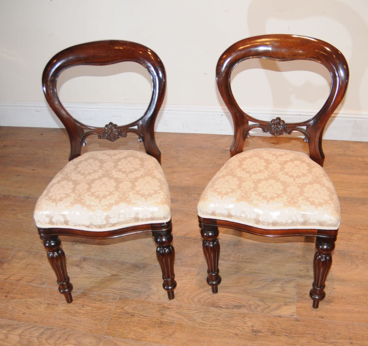 Classic Victorian Balloon back dining chairs