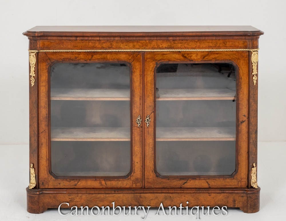 Victorian Pier Cabinet - Antique Walnut Circa 1860