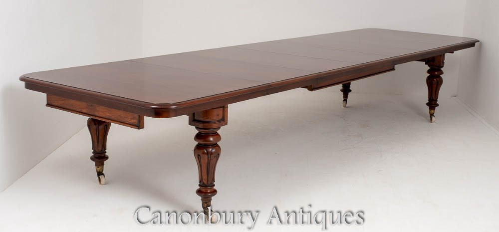 William IV Dining Table - Large Extending Mahogany Tables