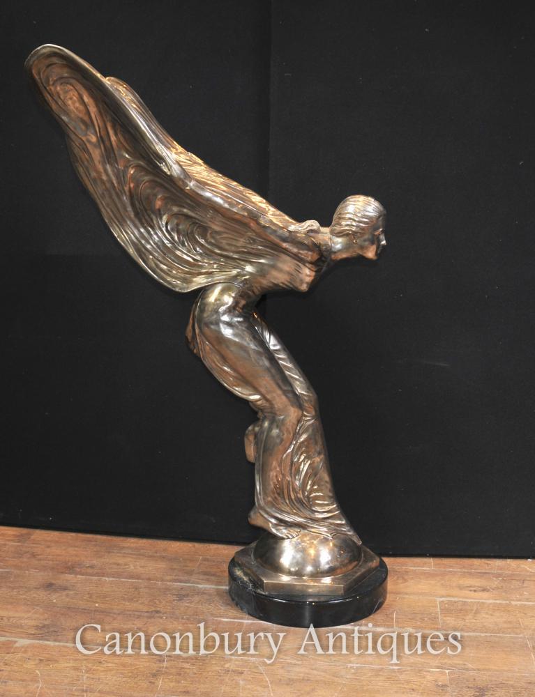 Perhaps the most famous art nouveau bronze - the Flying Lady Rolls Royce mascot
