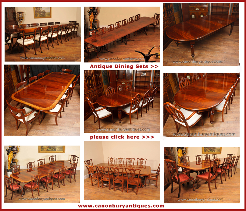 Large range of antique dining sets