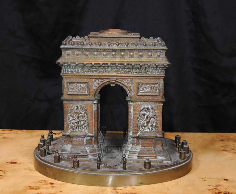 Antique Ormolu Arc De Triomphe Triumph 1880 Grand Tour Paris Monument