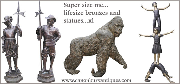 Lots of large bronze statues in our architectural salvage yard