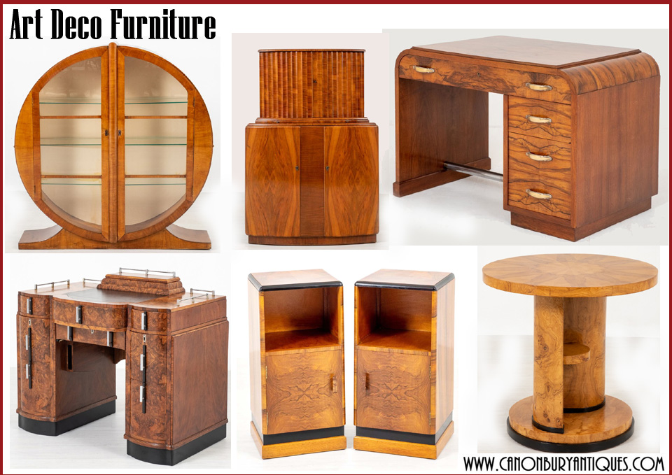 Range of art deco furniture at Canonbury Antiques