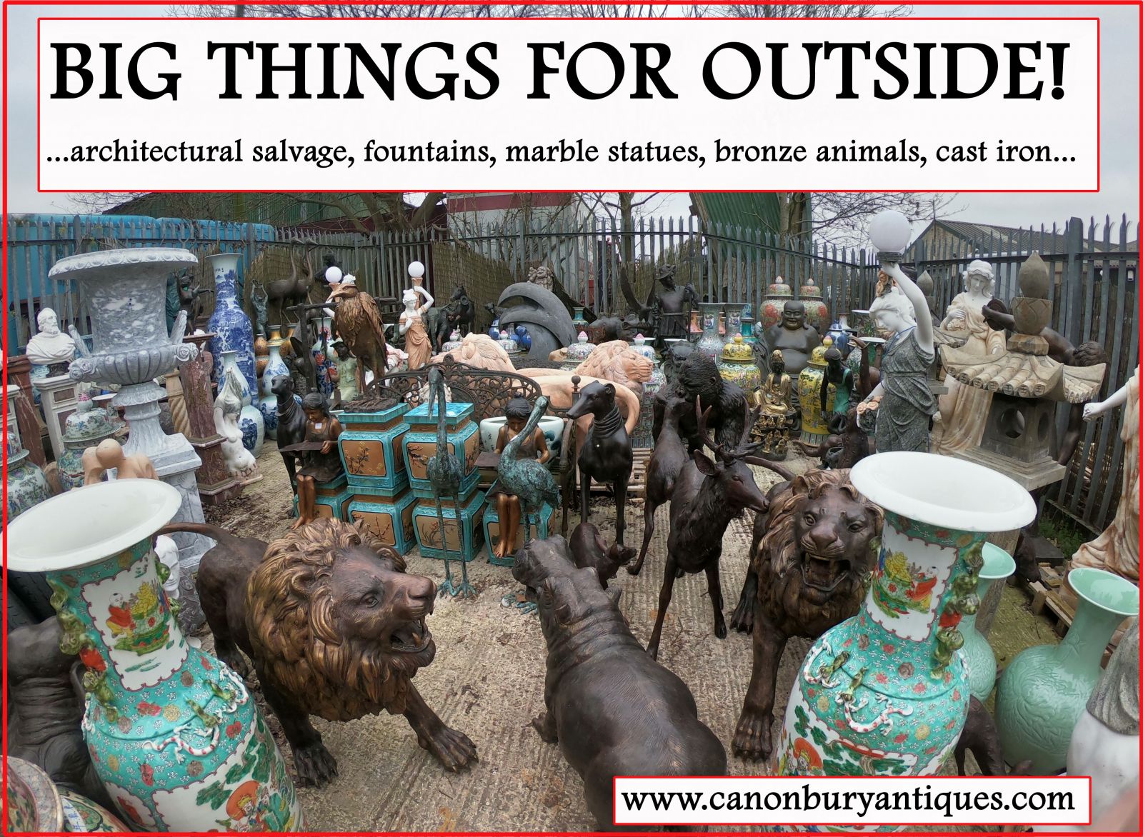 Big things for outside architectural salvage
