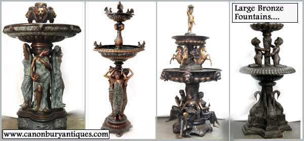 Extensive range of large bronze fountains