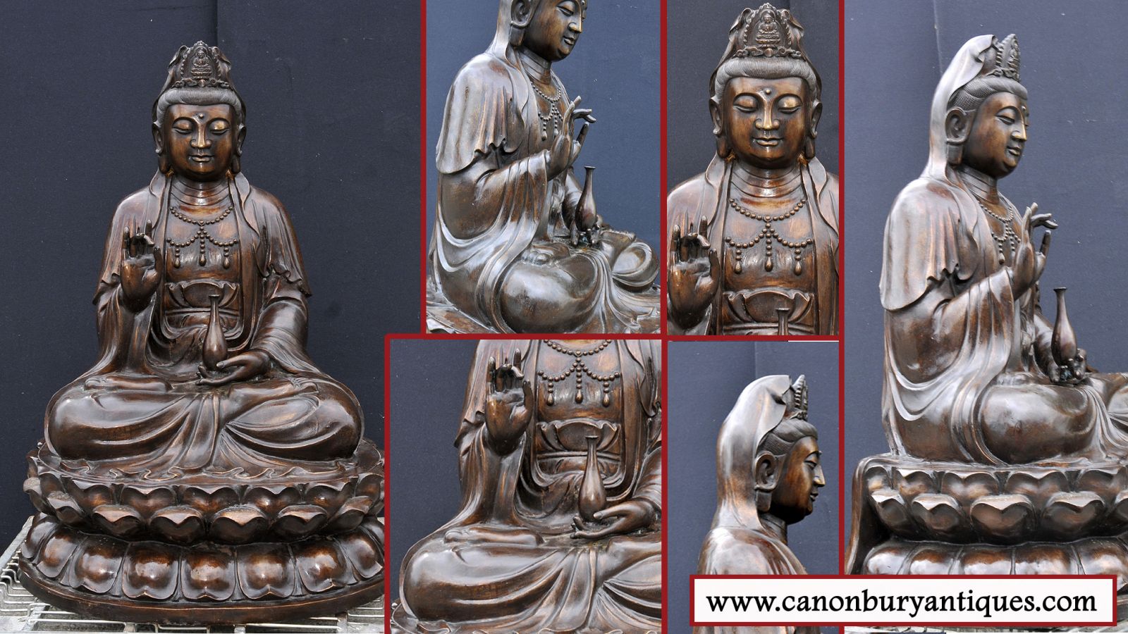 Large Bronze Nepalese Buddha Statue - Buddhism Lotus Pose Buddhist Art