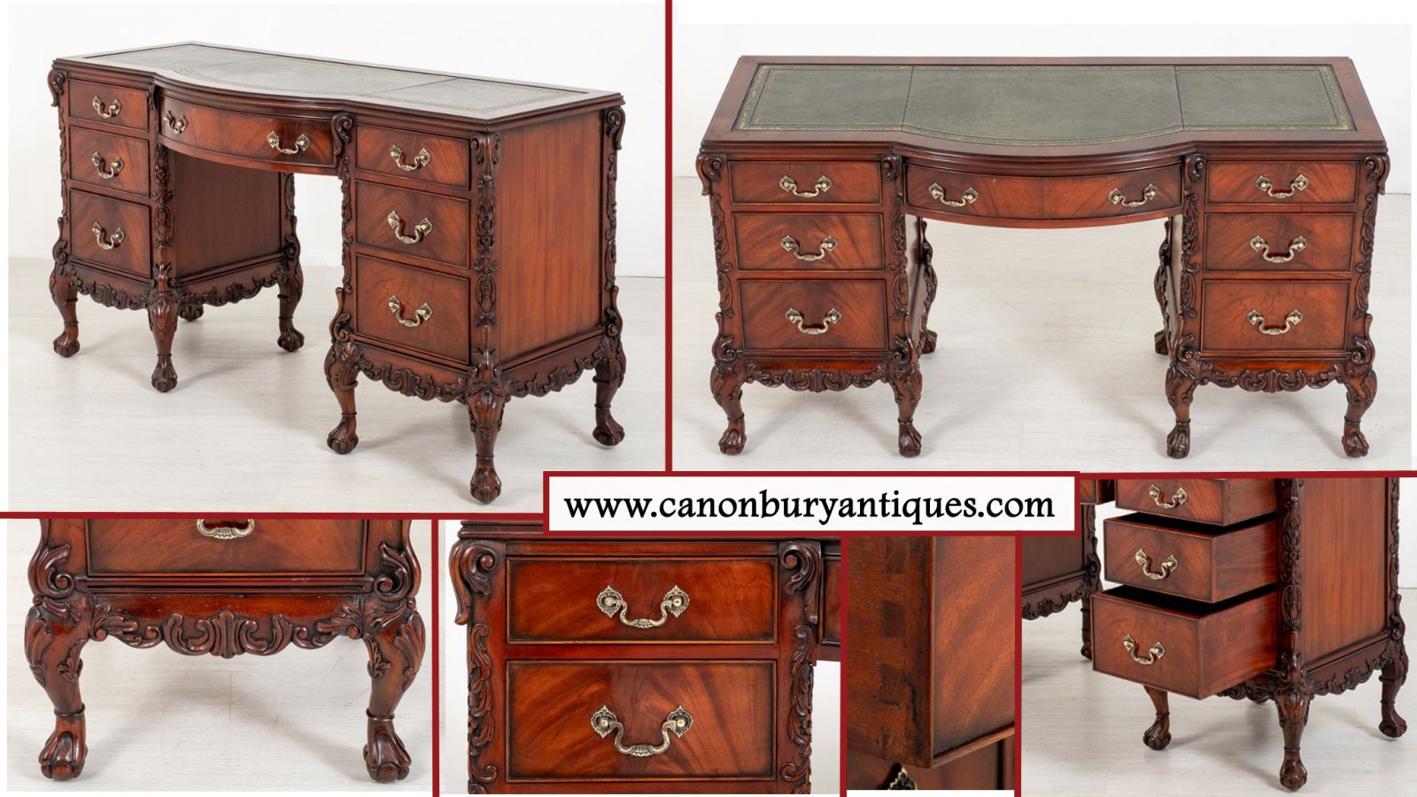 Chippendale desk antique mahogany