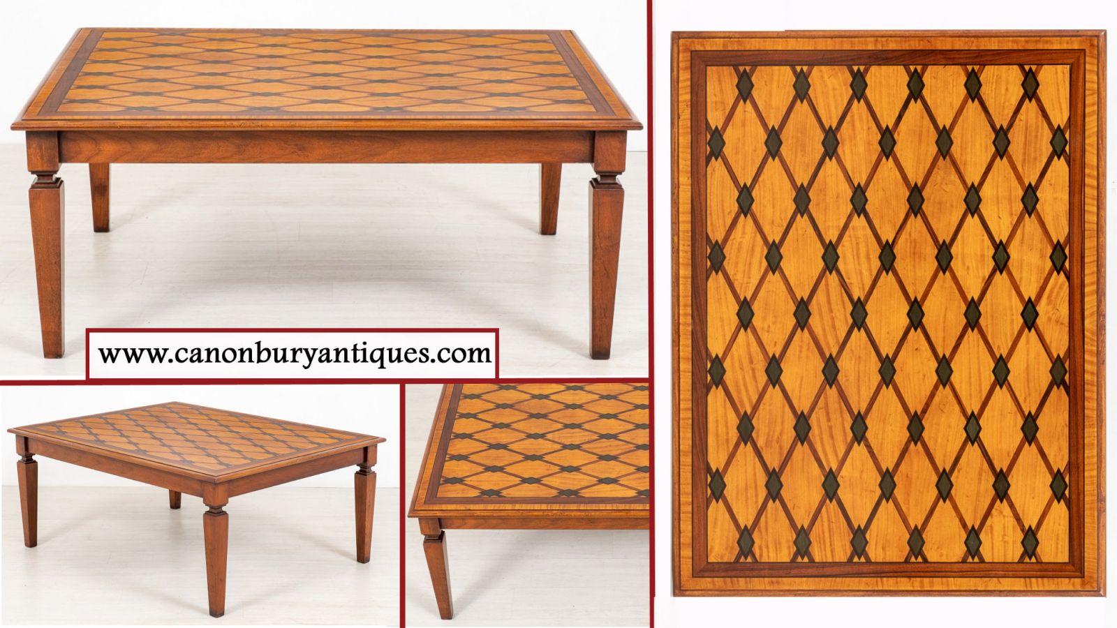 Satinwood Coffee Table Marquetry Inlay